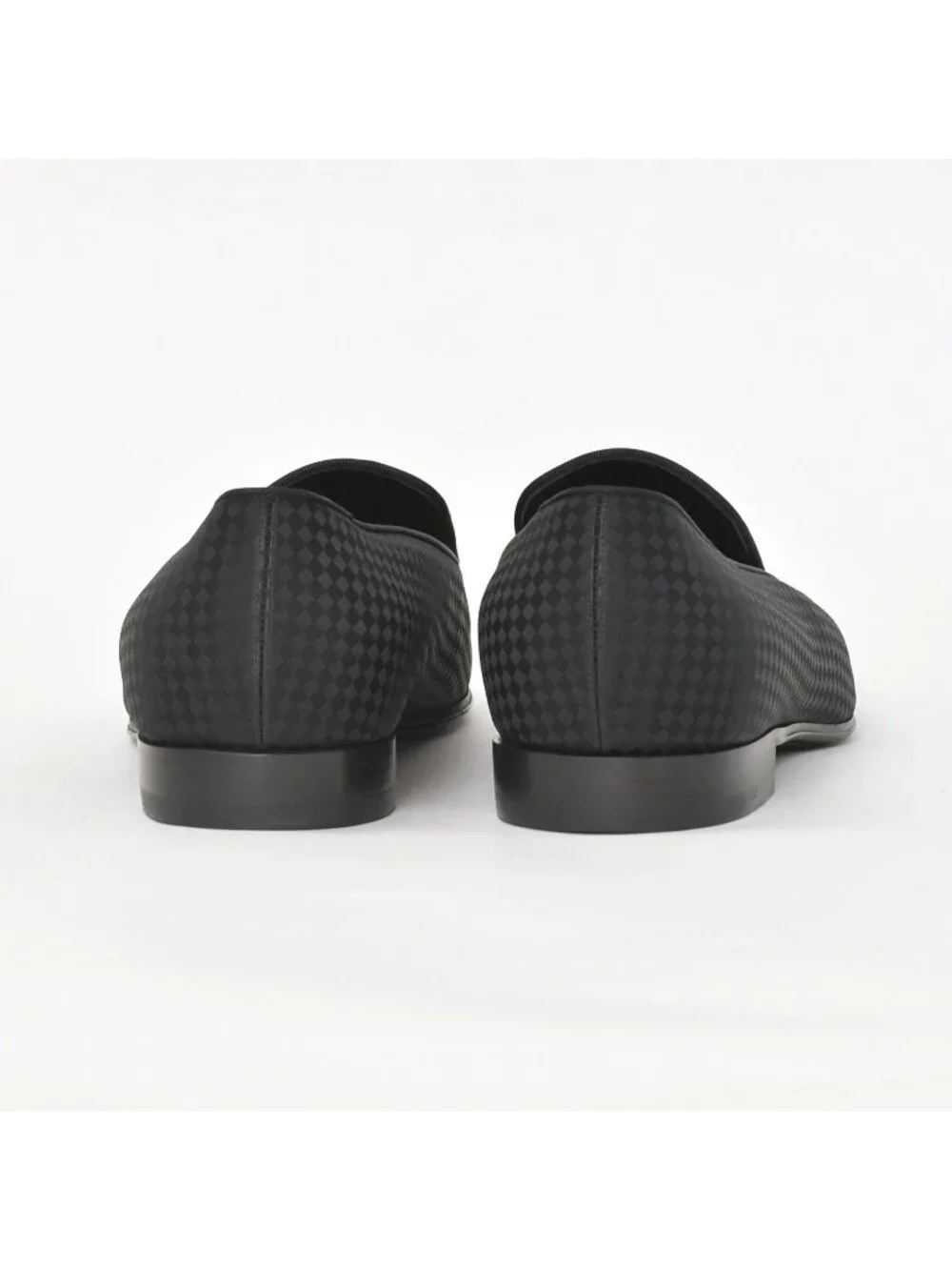 Louis Vuitton Moccasin Tassel Loafers Satin Business Shoes Black